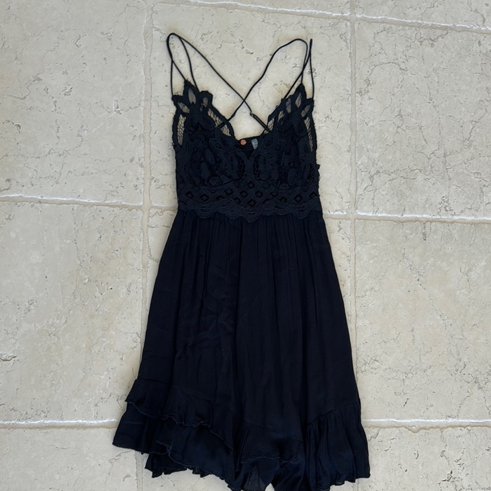 Elegant Black Lace Romper